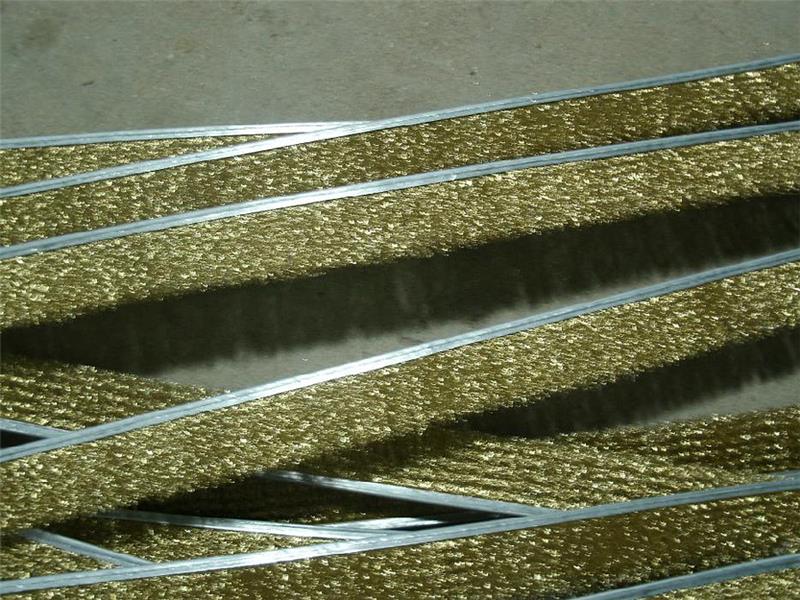 鋼帶鋼絲條刷（鍍銅鋼絲，厚度3到8mm不等）